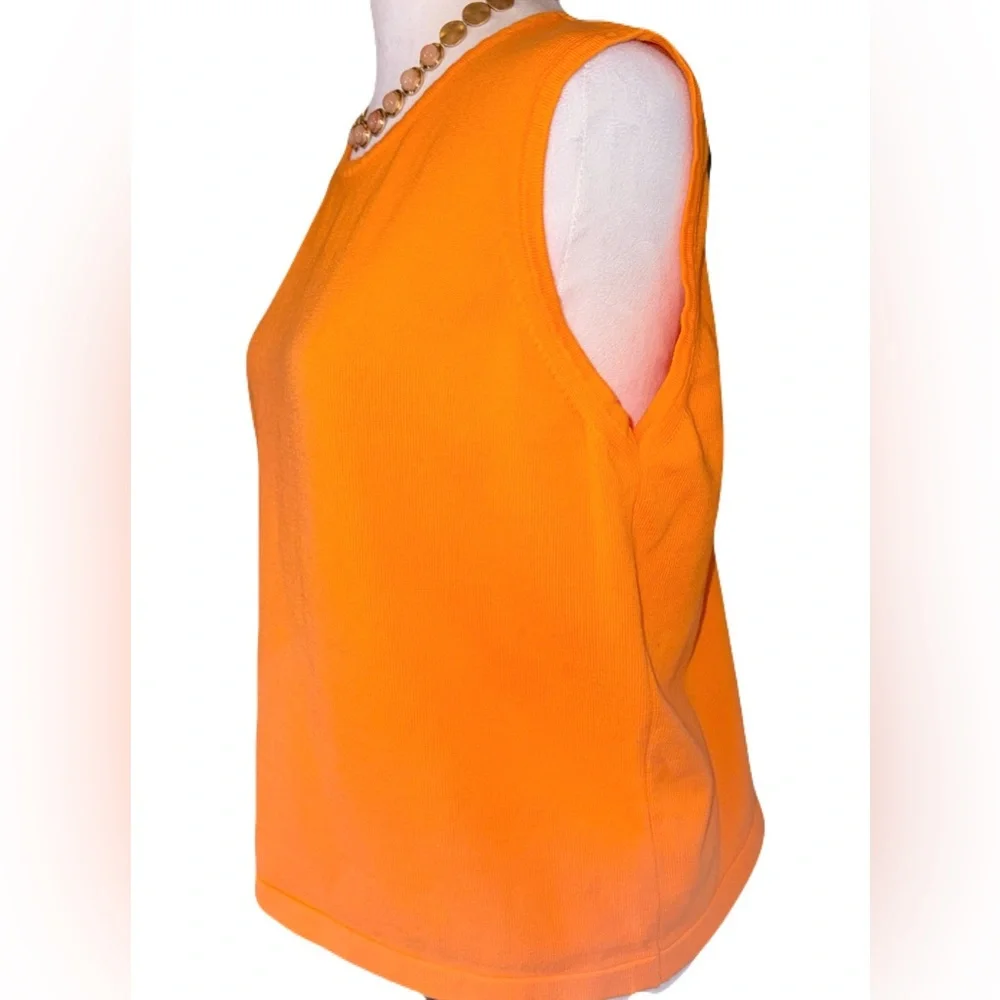 Lilly Pulitzer Sleeveless Cotton Tangerine Orange Sweater XL - Picture 5 of 9